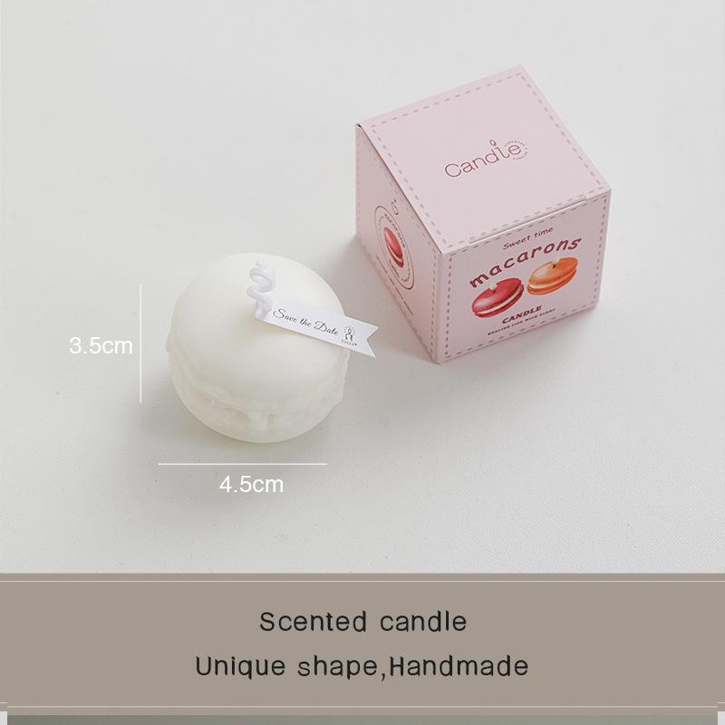Macaron scented candle souvenir wedding fragrance small gift handmade candle simulation modeling wax