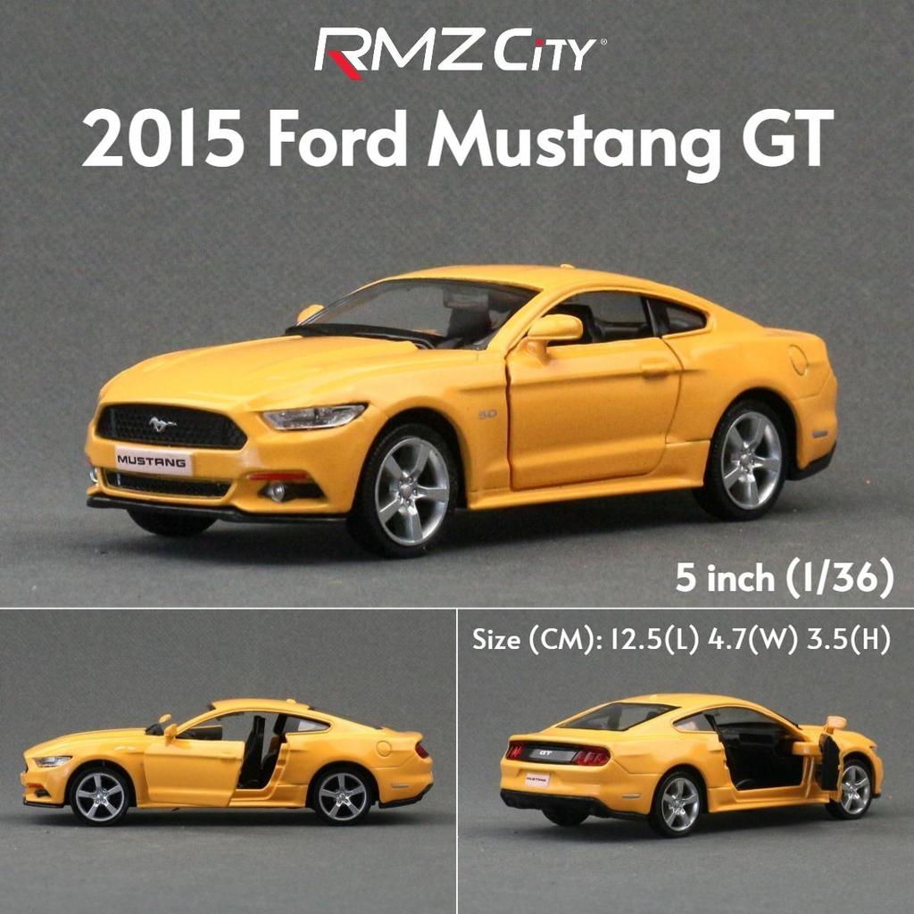 Ford Mustang GT 2015 Supersportwagen Simulation Diecasts & Spielzeugfahrzeuge Rückzugsantrieb & Türen öffnen RMZ city 1:36 Legierungs-Sammlermodellauto