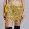 1 Pcs Fringed Waist Chain Belly Dance Waist Chain Indian Bohemian Lace-up Waist Scarf Sequined Fringed Skirt New Sequined