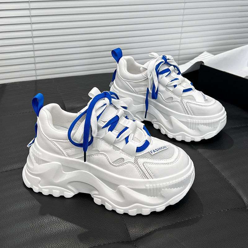 Single Mesh Dad Shoes Women's Ins Tide 2025 Summer New Thin Thick-soled Heightening Muffin Shoes Casual Sports Shoes