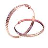 Purple Gold Rose Gold Circle Earrings Women'S Simple Fashion Personality Trend Noble Exaggerated Gold Earrings