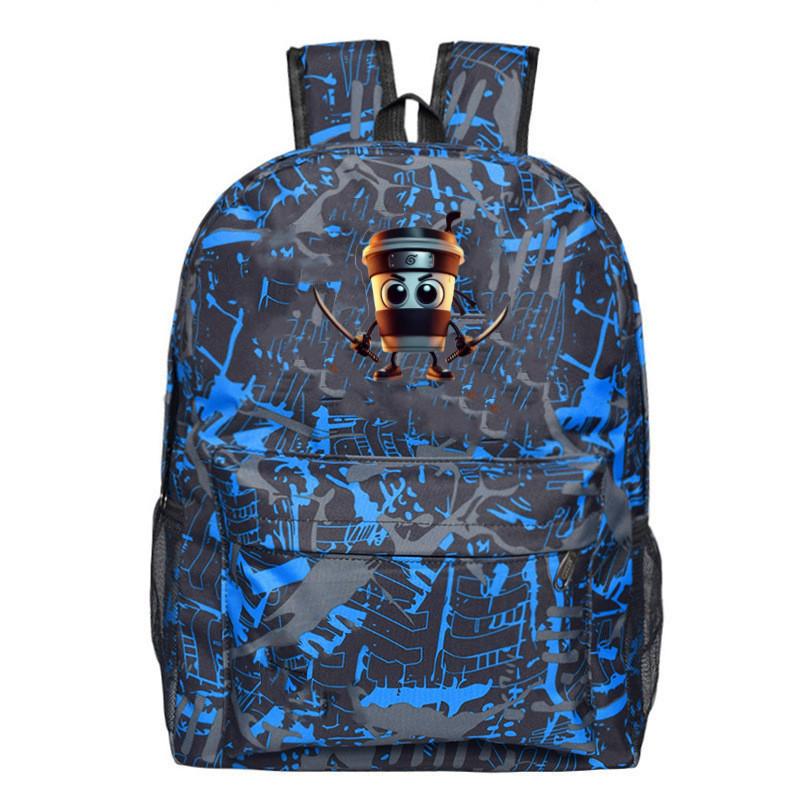 Cartoon Tungtungtungsahur Character Canvas Backpack For School Travel Outdoor