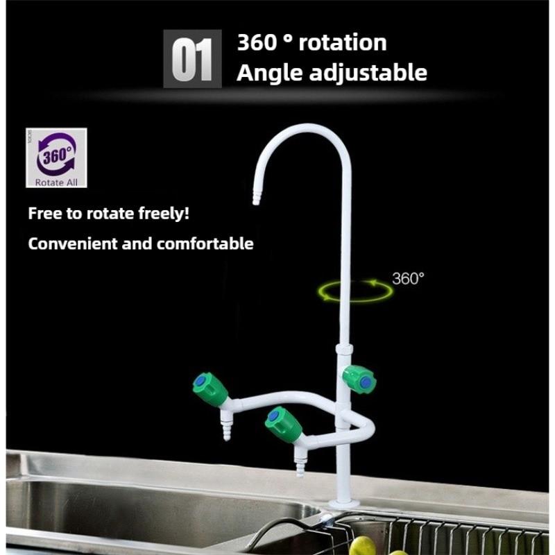 Higher Teaching Embedded Water Faucet Laboratory Copper Spray Plastic Faucet Universal Education Triple Faucet