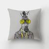 Simple Yellow Black Geometric Cushion Cover For Sofa Wave Line Square Pillow Case Letter Pillowslip Household Home Decor