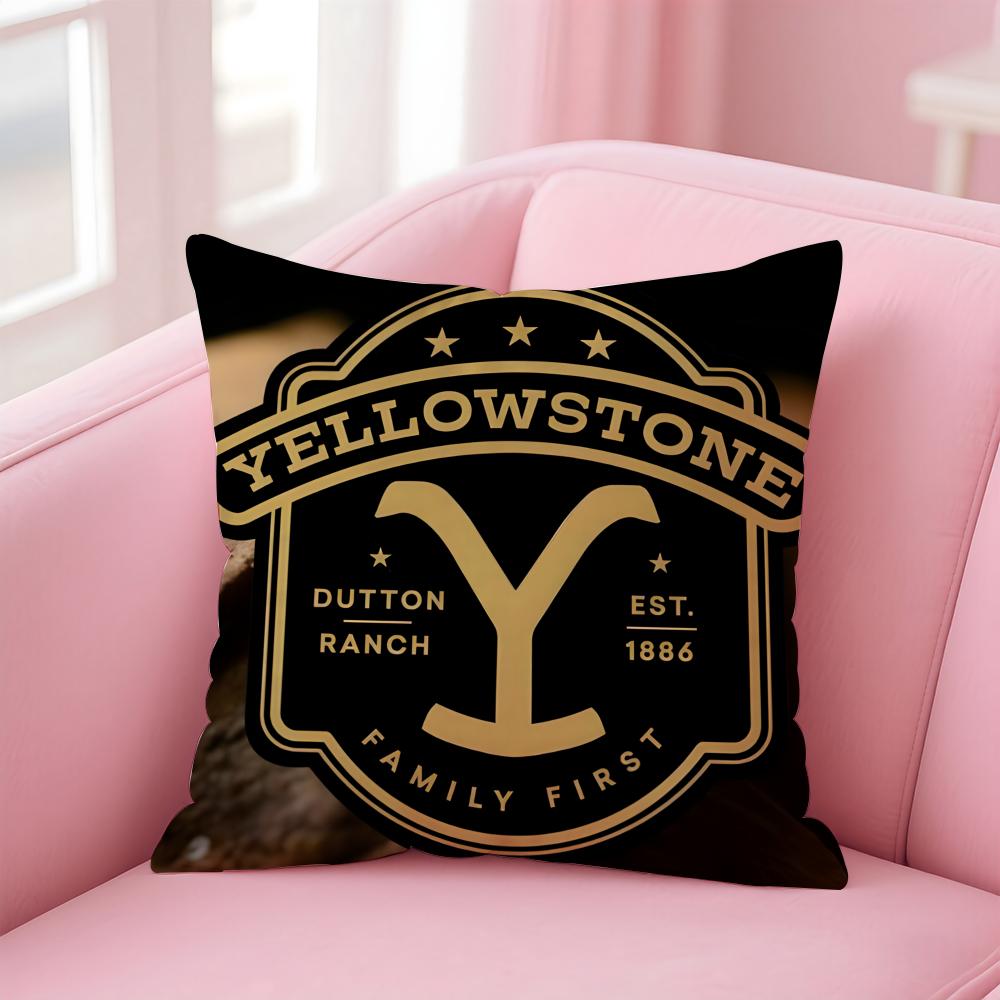 Western Drama Hit Y-Yellowstone Cushion Cover Pillow Case Soft Friendly Fabric & Concealed Zipper