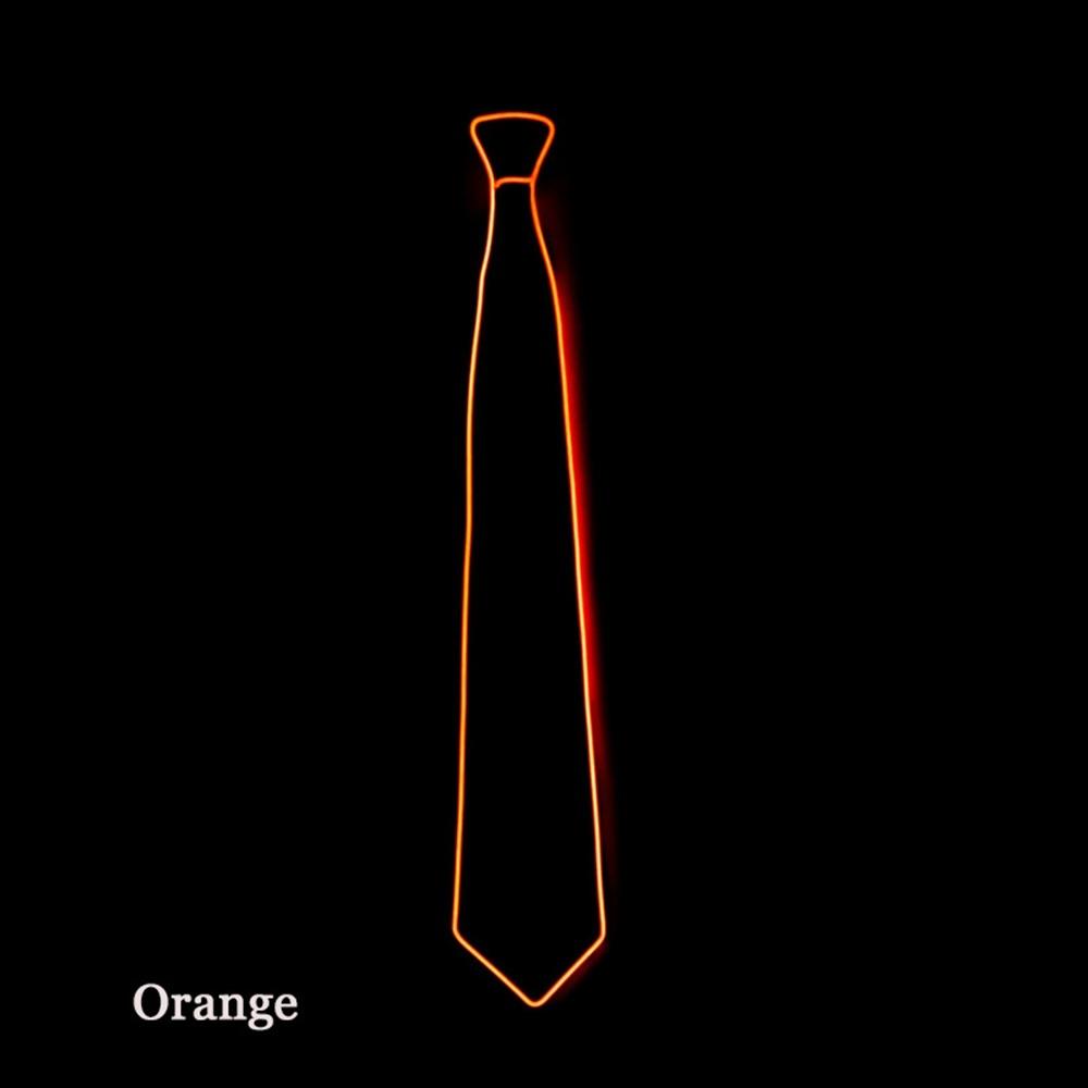 New Adjustable Light Up Neckties LED Luminous Props Funny Gift LED Light Up Tie Flashing Luminous Colored Ties Bar Party