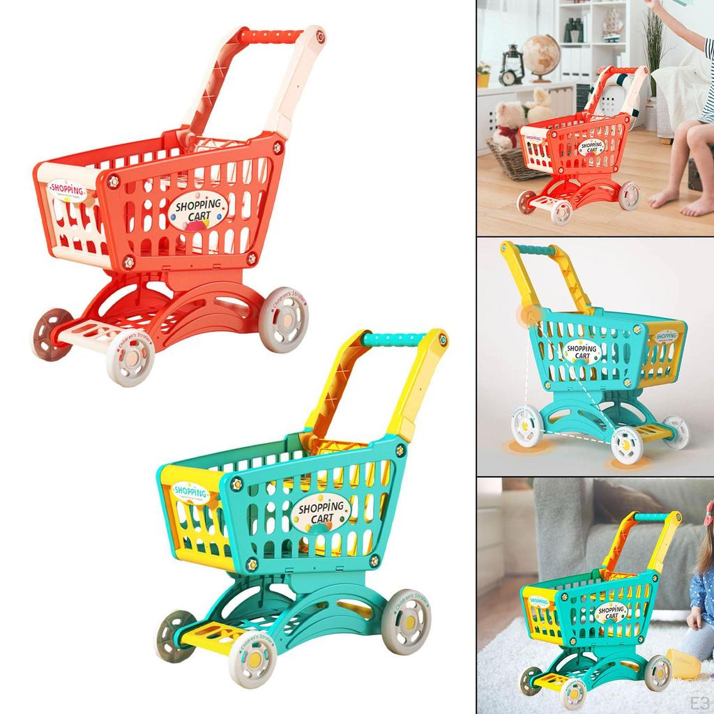 Children's Toy Shopping Cart with Interactive Features