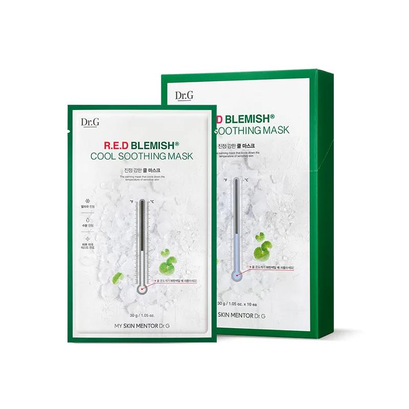 

DR.G Red Blemish Cool Soothing Mask 30 г x 10 шт., Увлажнение, Kbeauty, Корейская косметика, образец