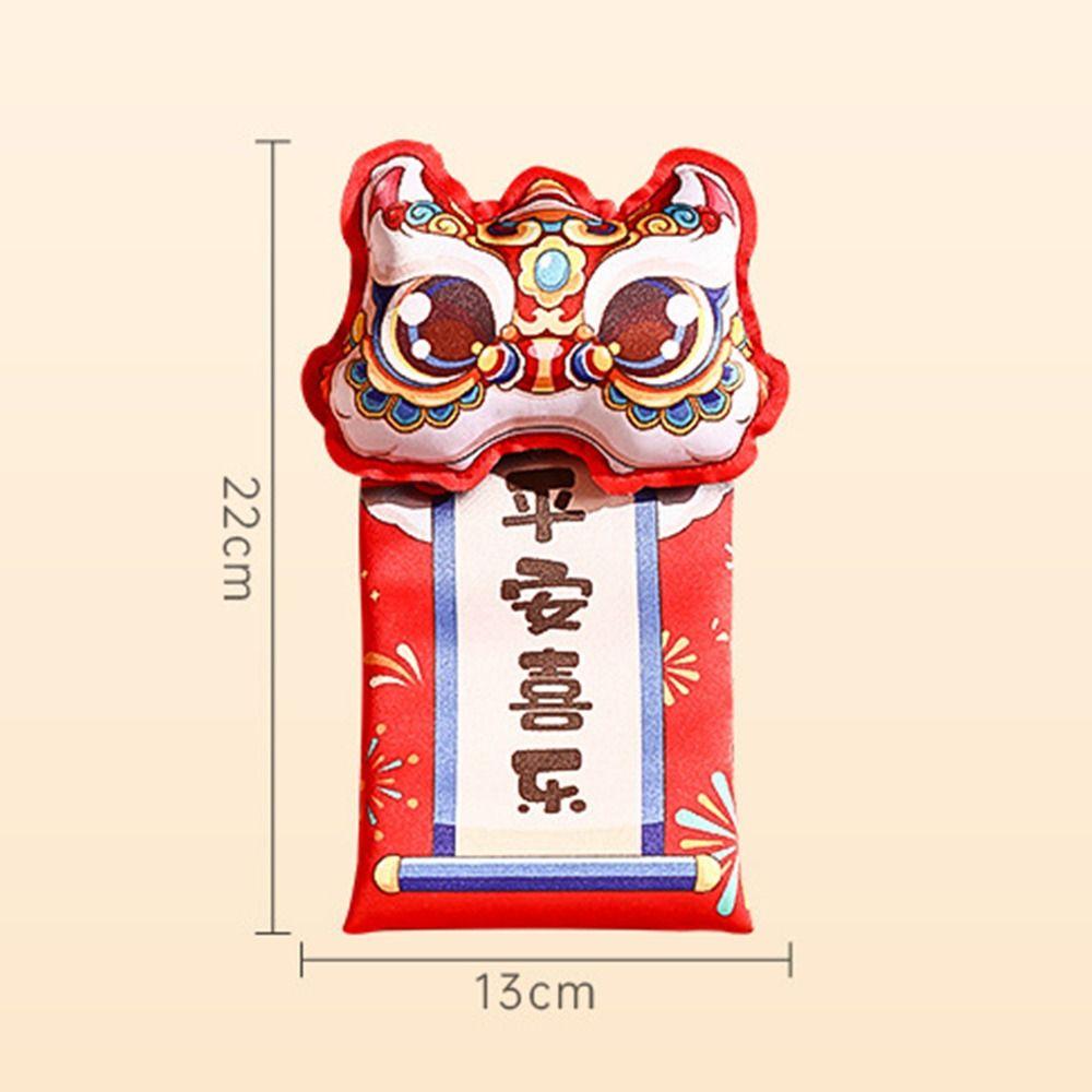 Cute Cloth Red Envelope Bag Crossbody Capable Creative Dragon Shoulder Bag 3D Snake Year New Year Red Packet Unisex