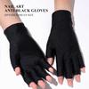 High Elasticity UV-Protection Spandex Half-Finger Gloves for Cycling, Working, and Tea Picking.