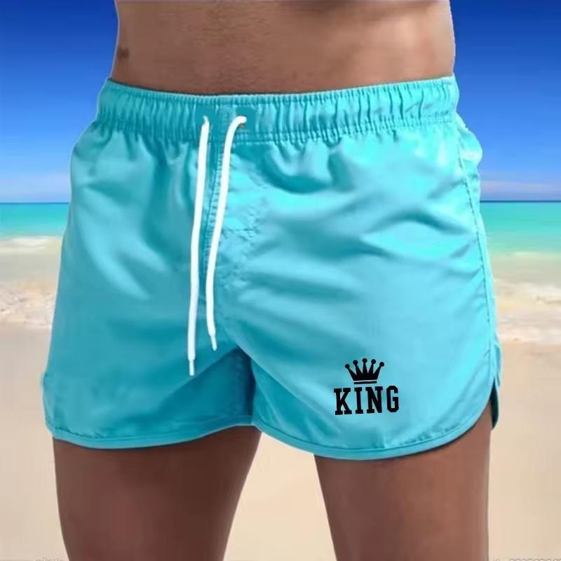 Summer Men's Beach Shorts Men's Three Quarter Shorts Beach Sports Quick Drying Casual Pants