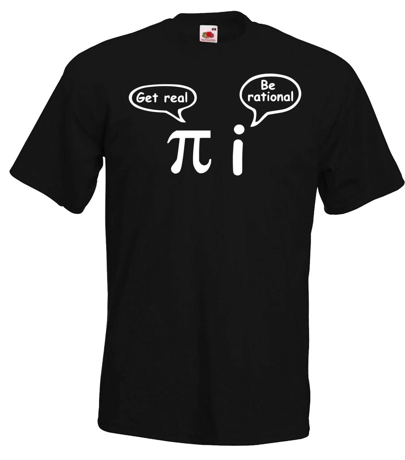 Youth Designz Mens PI Get Real T-Shirt Funny Saying Fun Math Physics Gift S