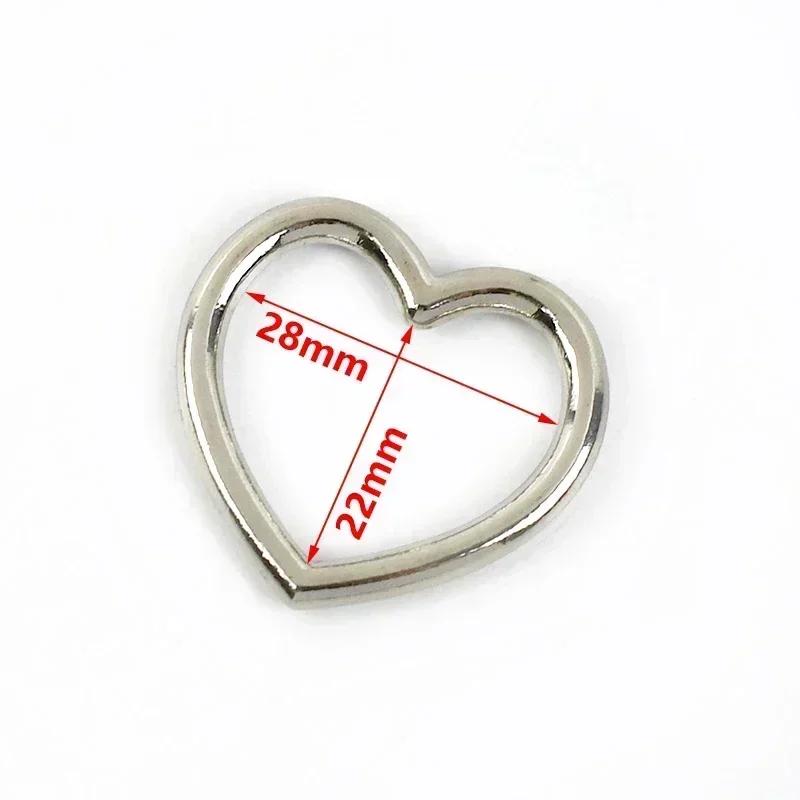 Meetee 5-20Pcs Metal O Ring Buckles Webbing Belt Clasp Dog Collar Connector Hanger Heart Loop Hooks DIY Hardware Accessories