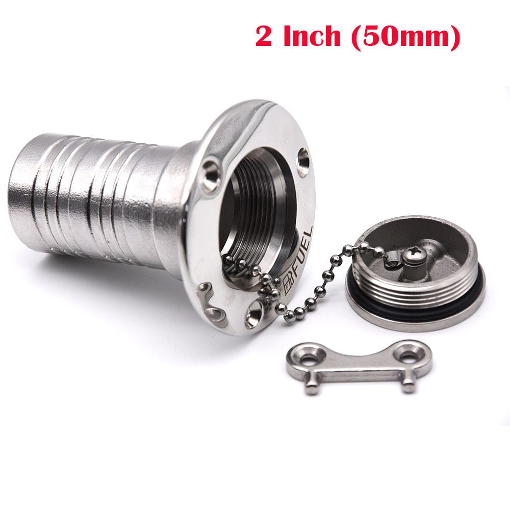 New Stainless Steel 316 Deck Filler GAS DIESEL FUEL WASTE WATER 38mm 50mm Mirror Polish Marine Boat Hardware Deck Filler Cap