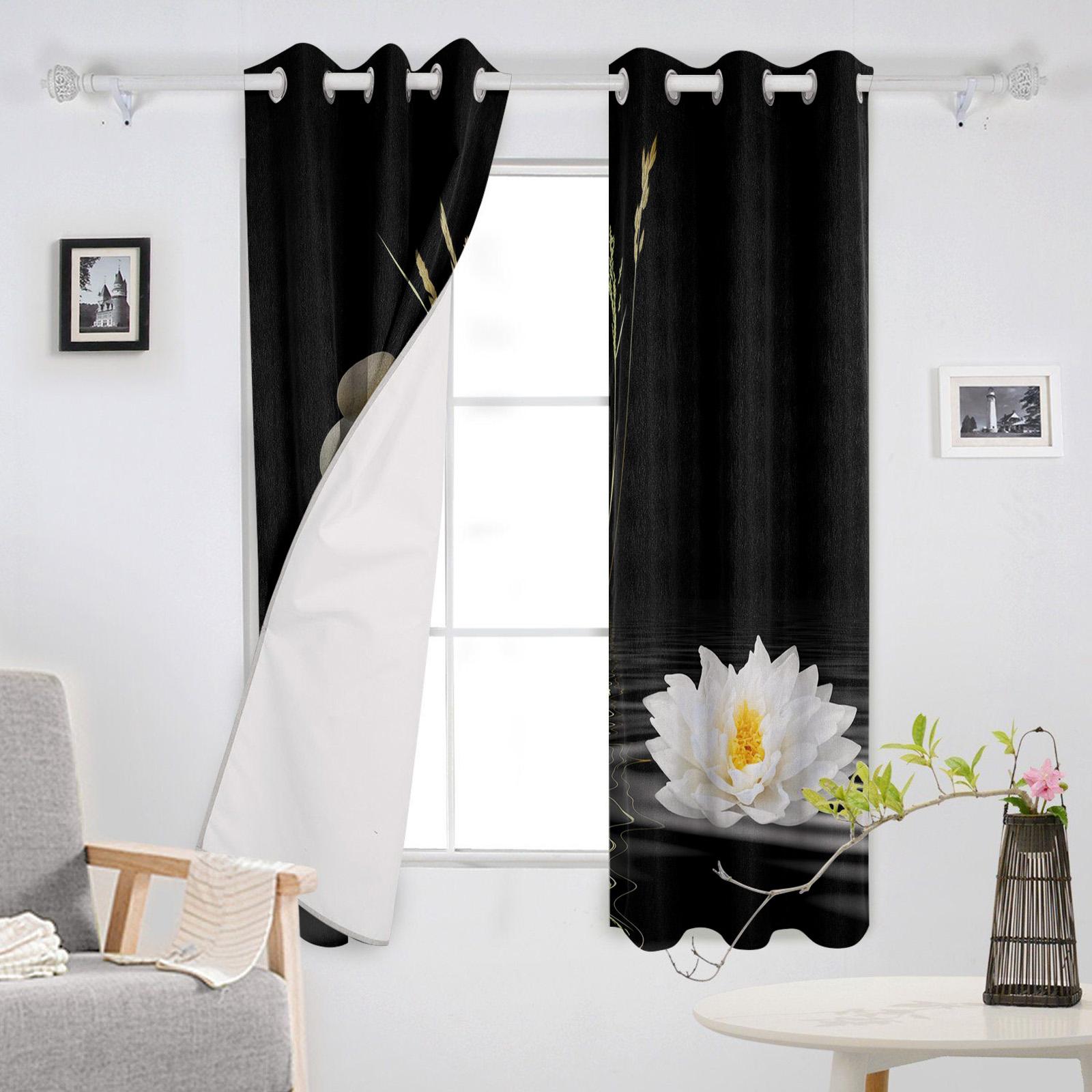 Шторы на окна Zen Stones White Lotus Home Decor Шторы для спальни Шторы на кухню Шторы — фото 3