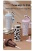Ceramic Liner Thermos Cup - 316 Stainless Steel, Large Capacity, Straw Included, Customizable, High Appearance Design