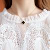 Western Style Plus Size Women's Summer Dress Fat Sister Lace Mesh Stitching Short Sleeves