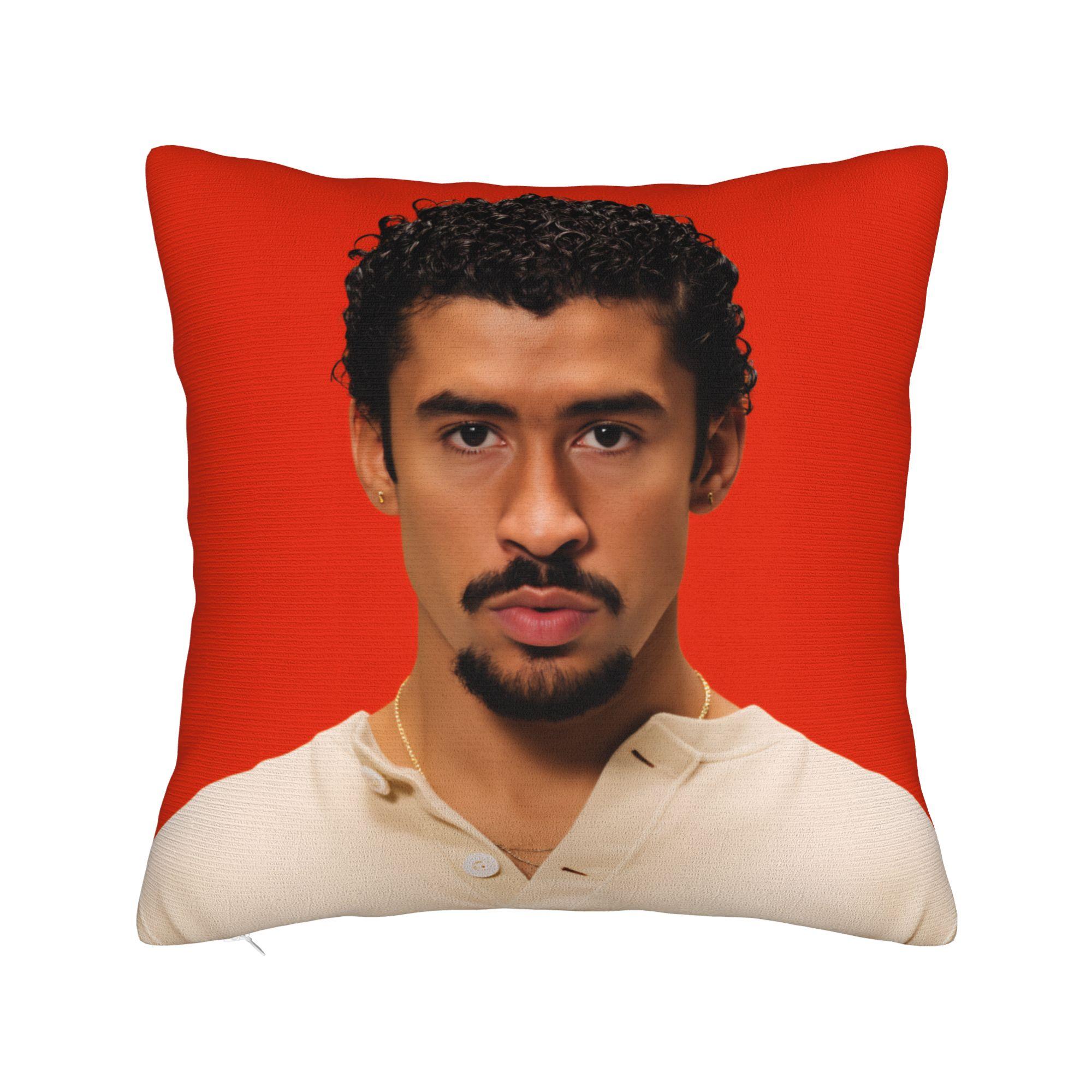 Shunika Chen Unisex Bads Bunnys Sad Heart Comfy Pillow Case Soft Pillow Cover For Living Room Chair Kawaii Pillowcases