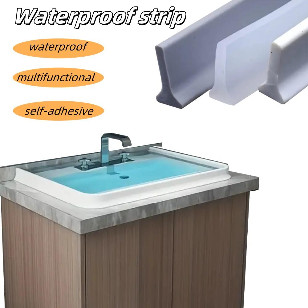 1pc 2mX1.6cm bathroom water stop strip, self-adhesive flexible multifunctional water stop strip, anti slip water stop strip