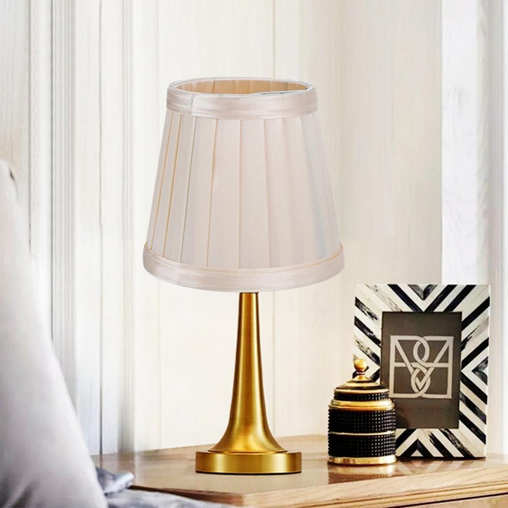 

6PCS Barrel Shape Chandelier Lampshade Fabric Drum Lamp Shade Pleated Lamp Shade Bedroom Decor