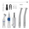 Dental High Speed Low Speed Handpiece Kit 2/4 Holes Standard Head Push Button Single Water Spray Contra Angle Air Motor Straight