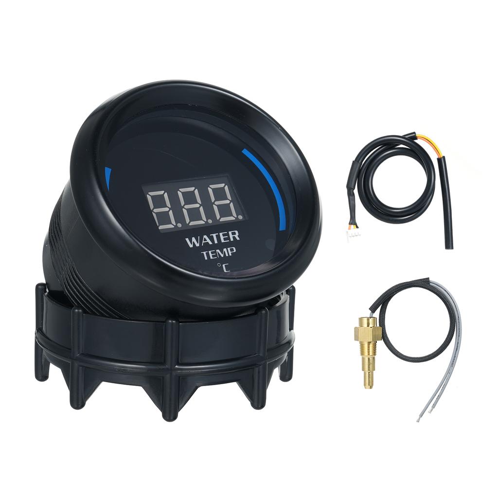   Water Temperature Gauge, LED Digital Coolant Temperature Meter 20 120C with Sensor, for Car Truck Motorcycle SUV  