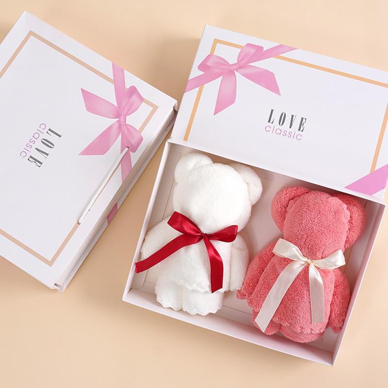 Wedding Gift Box: Little Rabbit & Bear Towel Favor
