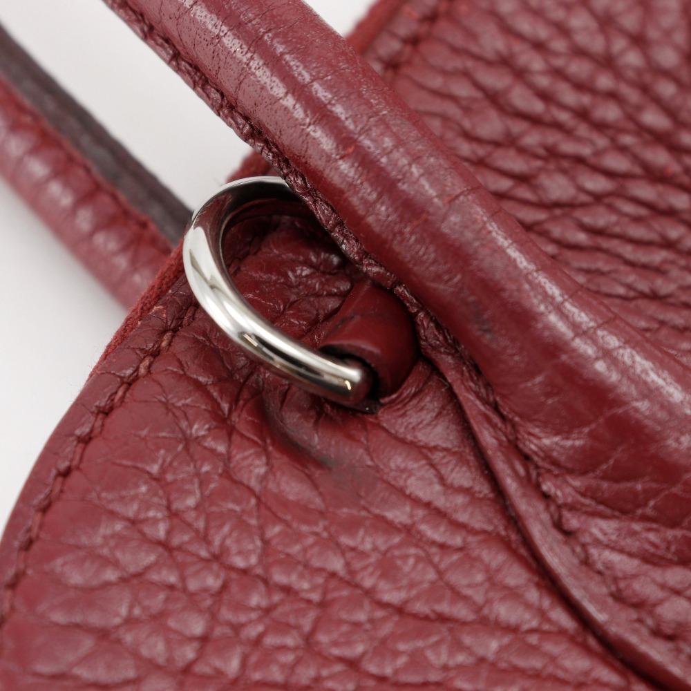 HERMES Bolide31 Handbag 2WAYShoulder Red/Silver Hardware Ardenne Women Used