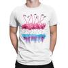 Unisex Unisexs Tropical Dancing Pink Flamingo T Shirt Pure Cotton Tops Funny Short Sleeve O Neck Tee Shirt New Arrival TShirts