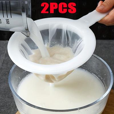 2 Stück, Sieb, Maschensiebe, 100 Maschensiebe für die Küche, Saftmehlfilter, Sieb für Tee, Saft, Mehl, Sojamilch, Küchenutensilien
