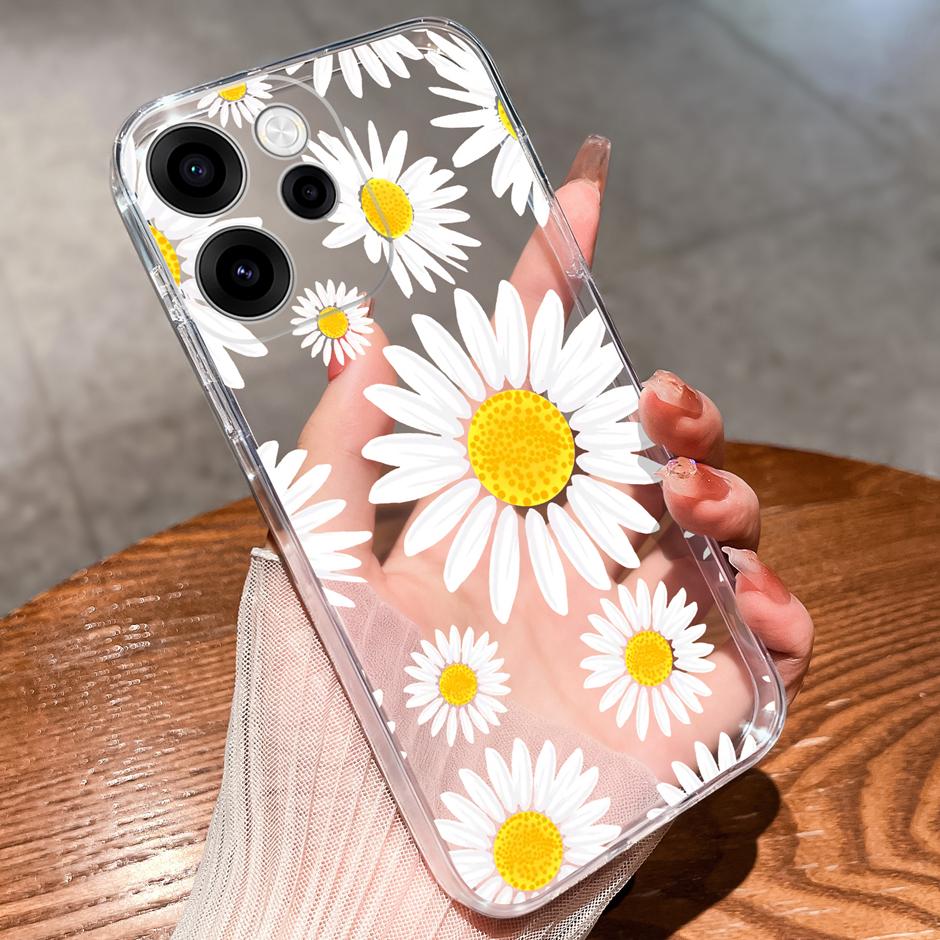 Cases For OPPO Reno15 15F 15Pro Cute Girl Love Heart Lightweight Simplicity Soft Transparent Housing For Reno 15F 15 Pro Capa