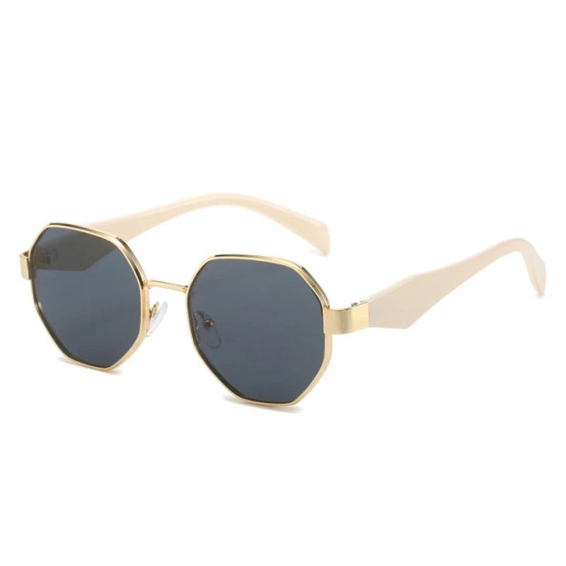 Men Luxury Sun Glasses - Uv400 New Retro Brand Designer Decorative Sunglasses Women Fashion Polygonal Metal Frame Sunglasses