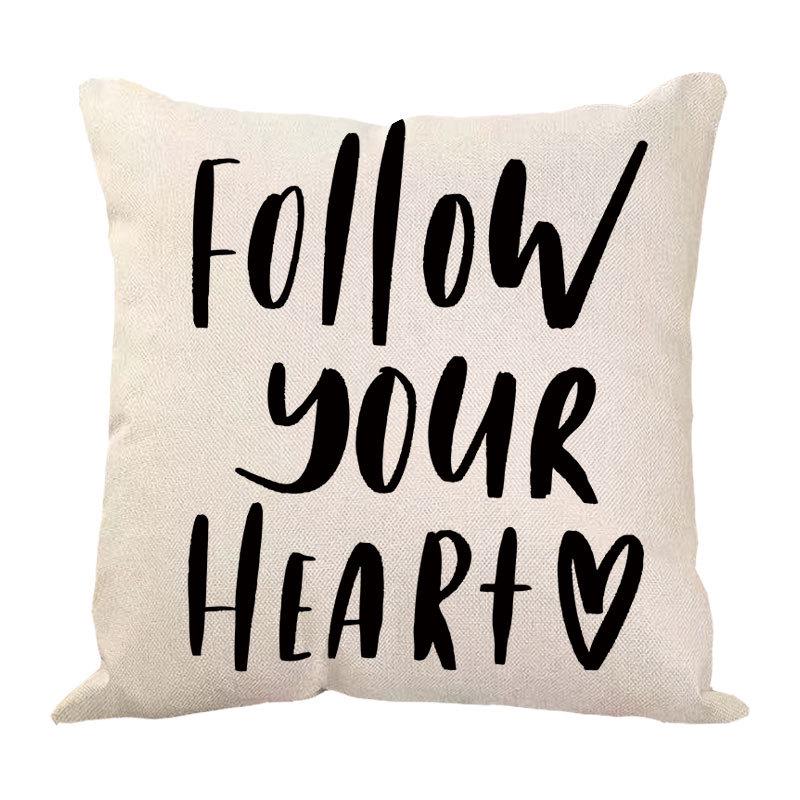 New Valentine's Day Love Letter Pattern Pillow Cover Sofa Pillow Cover