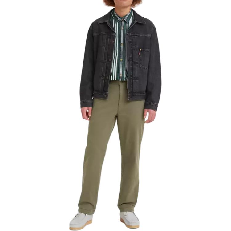 Levis SS23 Solid Color Fashion Casual Pants Men Pants Gray-Green A1040-0001