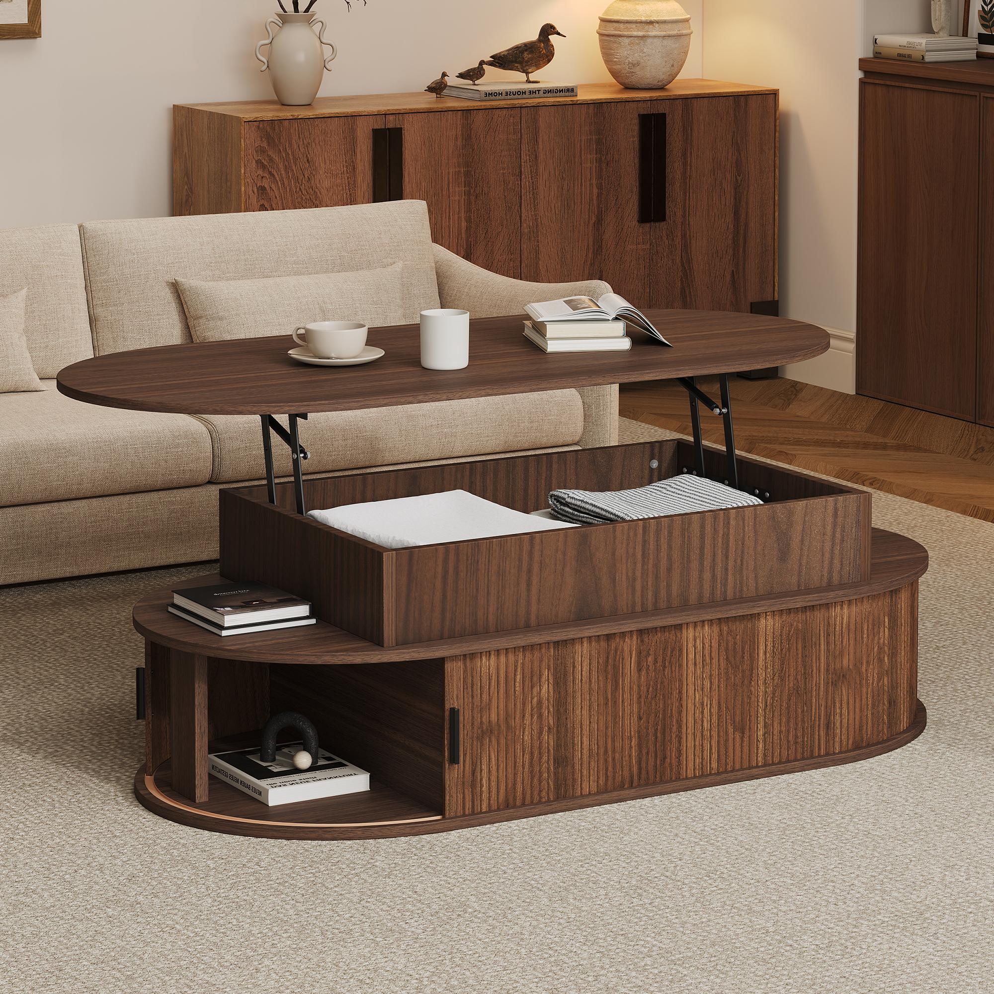 Height-Adjustable Coffee Table 100×50×40cm, up to