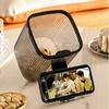 Creative Phone Holder With Mini Desktop Trash Can Multifunction Transparent Mobile Phone Tablet Stand Mini Trash Can