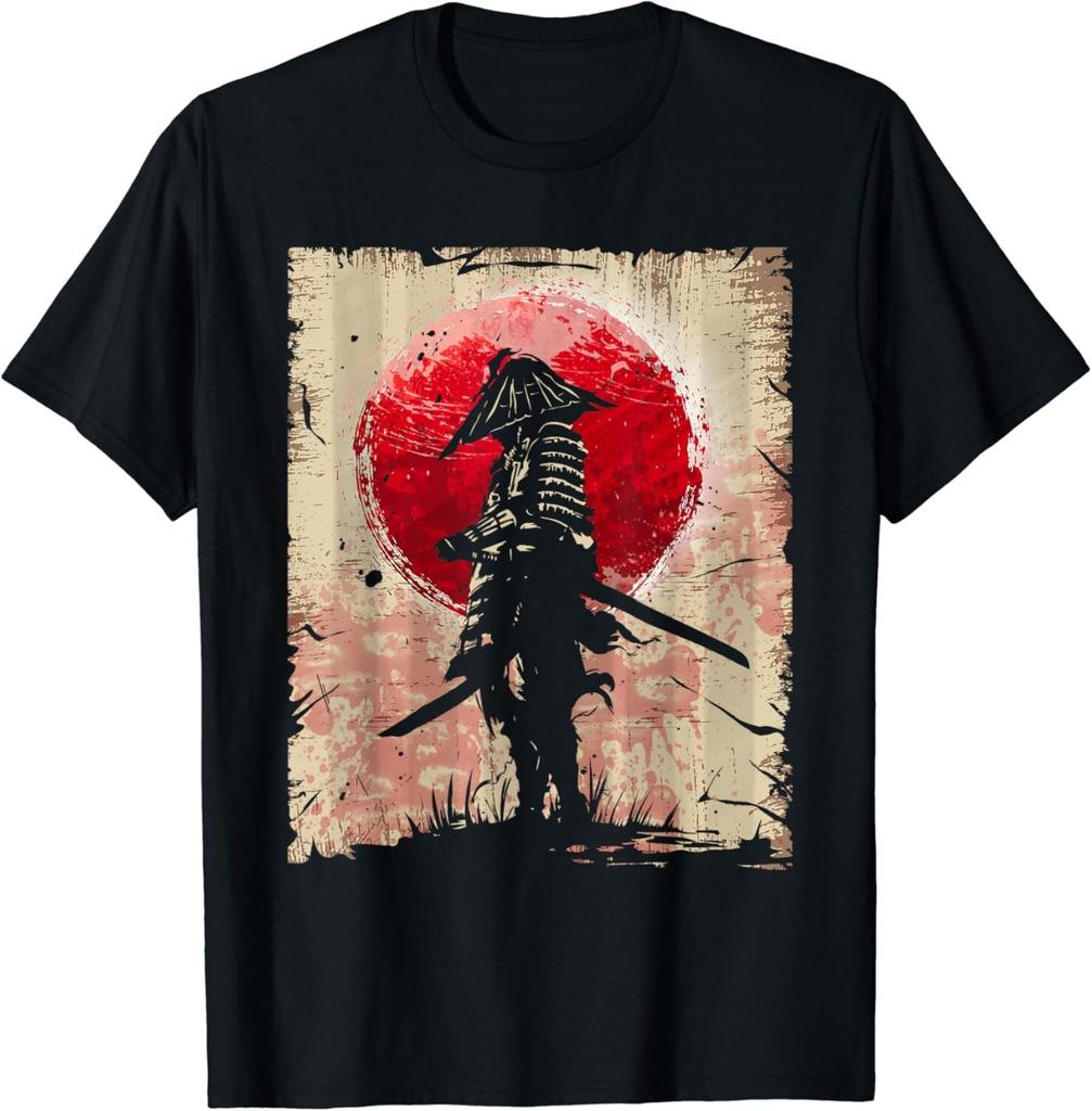 Japanese Art Samurai Vintage Fighter Retro Design Gift Unisex T-Shirt