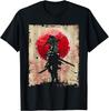 Japansk Konst Samuraj Vintage Krigare Retro Design Gåva Unisex T-shirt