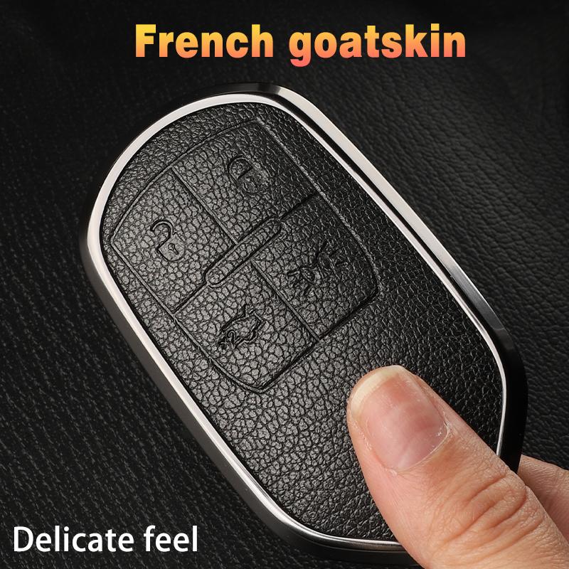 Custodia Cover Guscio Portachiavi Auto in Metallo e Pelle Fob Per Maserati Ghibli Levante Grancabrio Quattroporte Gt Granturism
