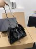 Borsa a tracolla trapuntata a rombi con coulisse 2026 - Borsa a tracolla moda donna O315