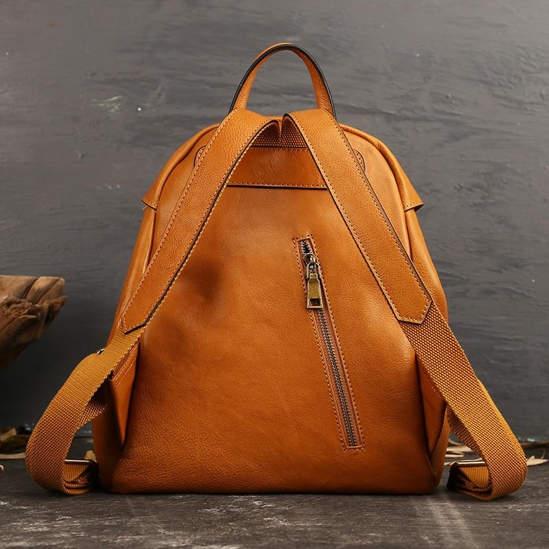 Zaino retrò in pelle di mucca primo strato Designer Borsa da viaggio da donna di lusso Borsa da donna di moda di grande capacità