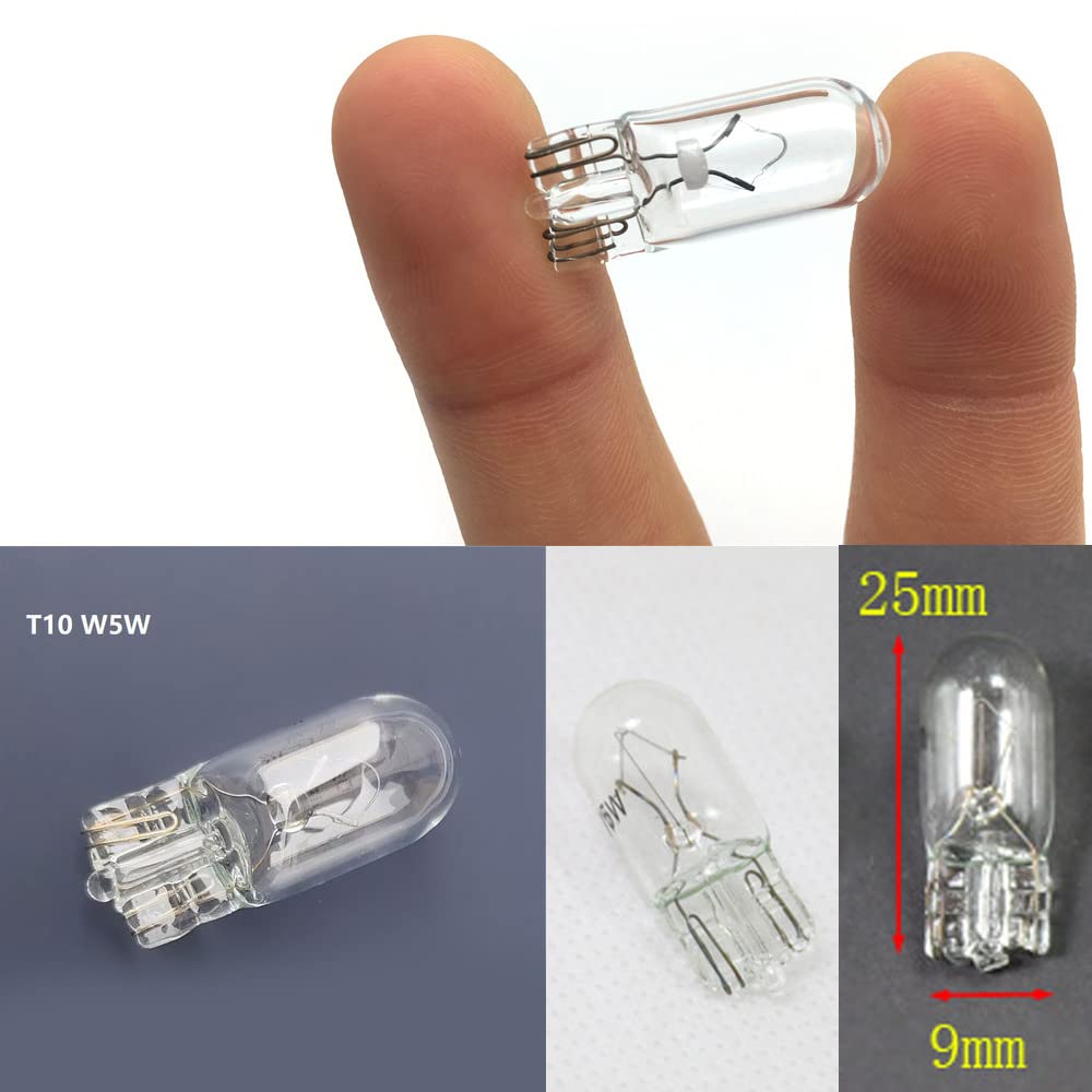 Set of 50 T10 Stealth Halogen SODOI Bulb Wedge Clear Amber Non-Polar Car