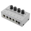 4 Channel Headphone Amplifier Stereo Earphone Splitter with Power Adapter