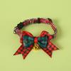 Christmas Cat Bell Collar Adjustable Soft Lucky Charm Vibrant Color Cat Party Costume Kitten Collar Pet Accessory