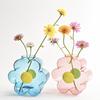 Colorful Glass Vase Nordic Hydroponic Flower Vases Creative Small Plant Pot Flower Arrangement Home Office Wedding Decoration