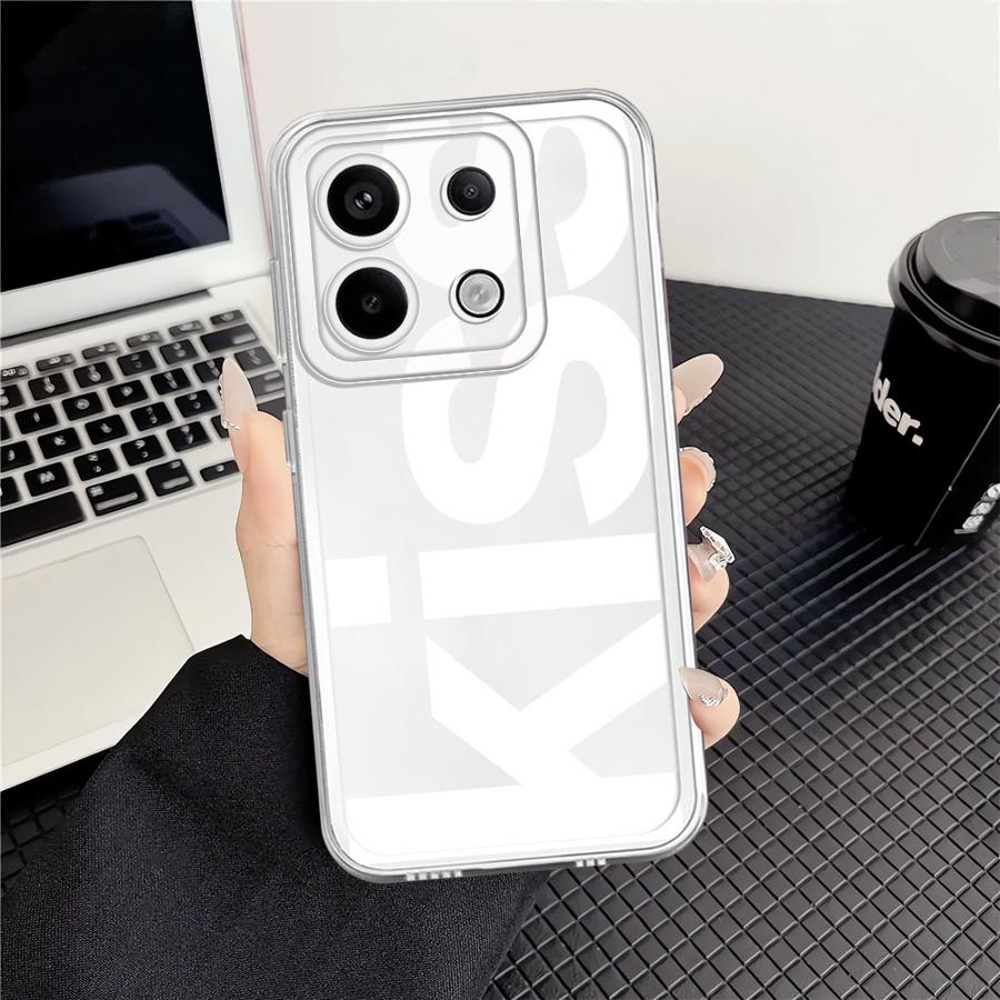 

English Letters Kiss Case for Xiaomi Redmi Note 14 Pro Plus 11S 11 12 10S 14C Note 13 12S 9 10 13C A4 Soft Phone Cover Redmi Note 13 5G