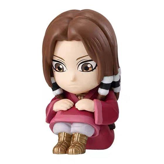

Japanese Genuine Gacha Scale Miniature KINGDOM Sitting Cross legged and Waiting Mouten Wang Qi Teng Action Figure Playthings