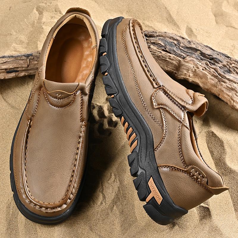 Men's Slip-On Loafers: New Spring Leather Hiking Shoes Collection