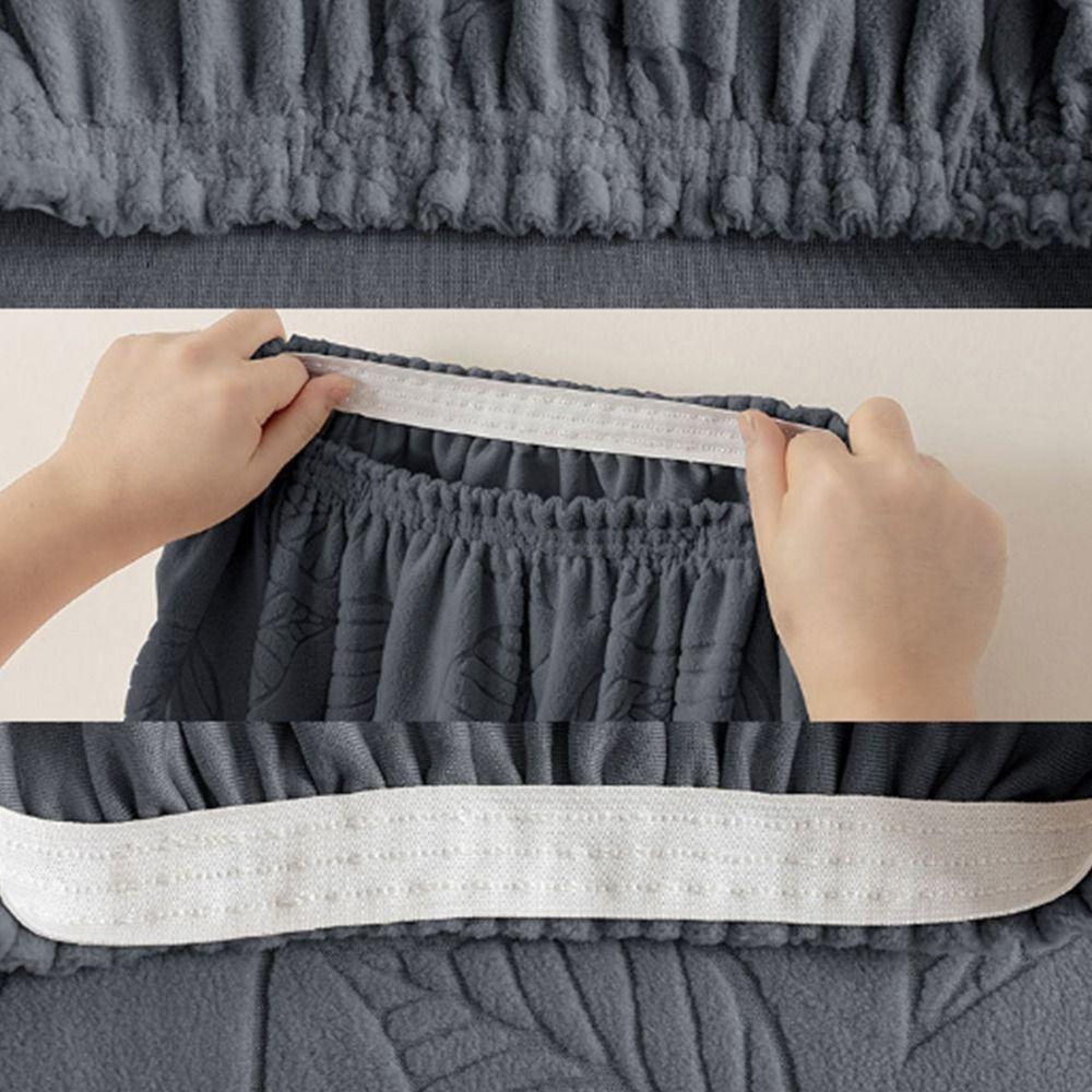 Soft Curved Chair Cover Leaf Pattern Dining Chair Cover Seat Protectors for Dining Room