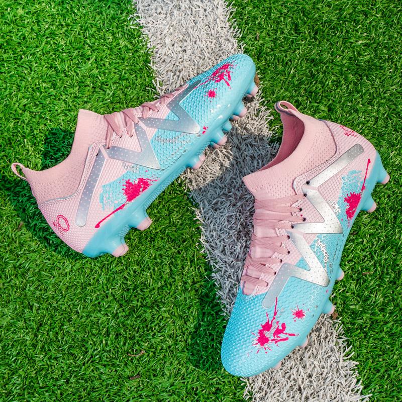 35-45 Men's High-top Large Size Football Shoes Long Nail Anti-slip Resistance TPR Artificial Captain Outdoor Youth Children Football Shoes